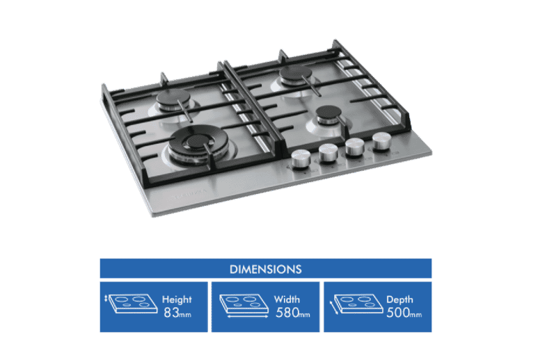 Technika 60cm Stainless Steel Gas Cooktop TGC6GX