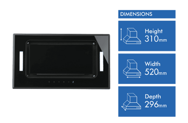 Technika 52cm Black Undermount Rangehood TGU52BK