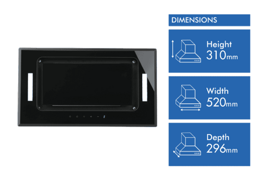 Technika 52cm Black Undermount Rangehood TGU52BK