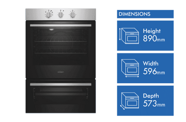 Chef 60cm Multifunction Oven Stainless Steel CVE662SB