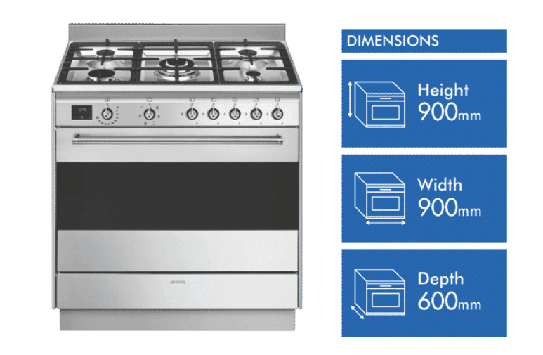 Smeg 90cm Dual Fuel Upright Cooker Stainless Steel FS9606XS-1