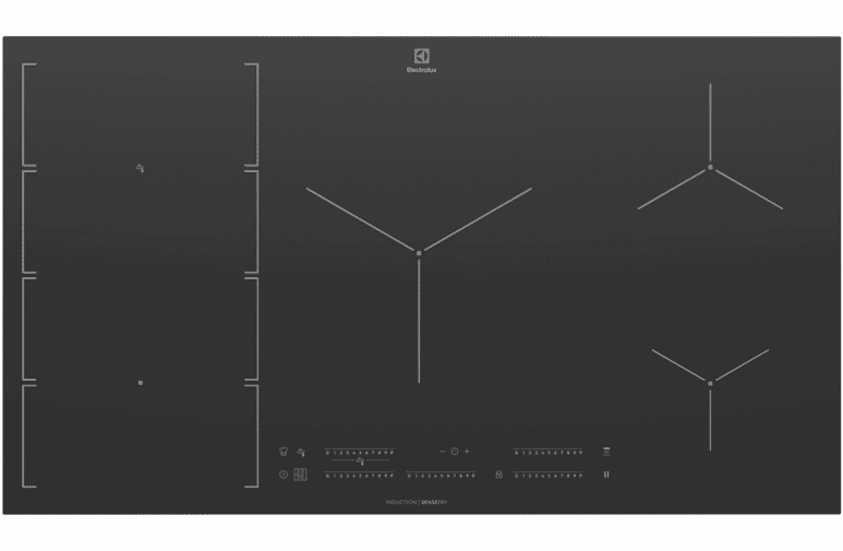 Electrolux 90cm UltimateTaste 700 7 zone Flexibridge induction cooktop EHI977BE
