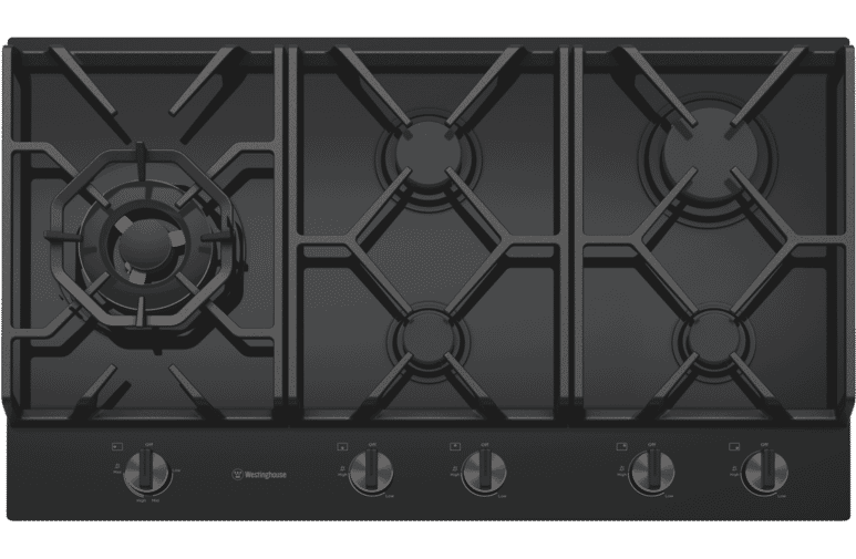 Westinghouse 90cm Gas on Glass Cooktop WHG959BD