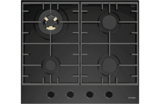 Omega 60cm Gas on Glass Cooktop OCGG604WB