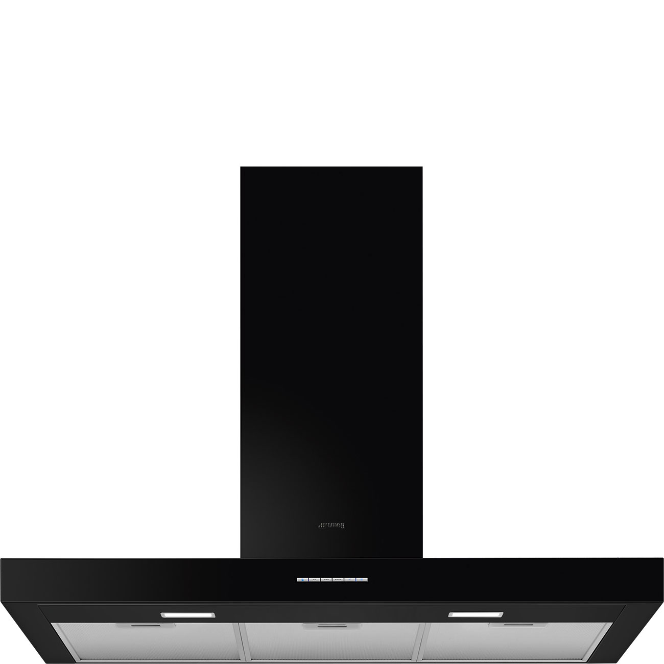 Smeg 90cm Black Canopy Rangehood KBTAU900NE