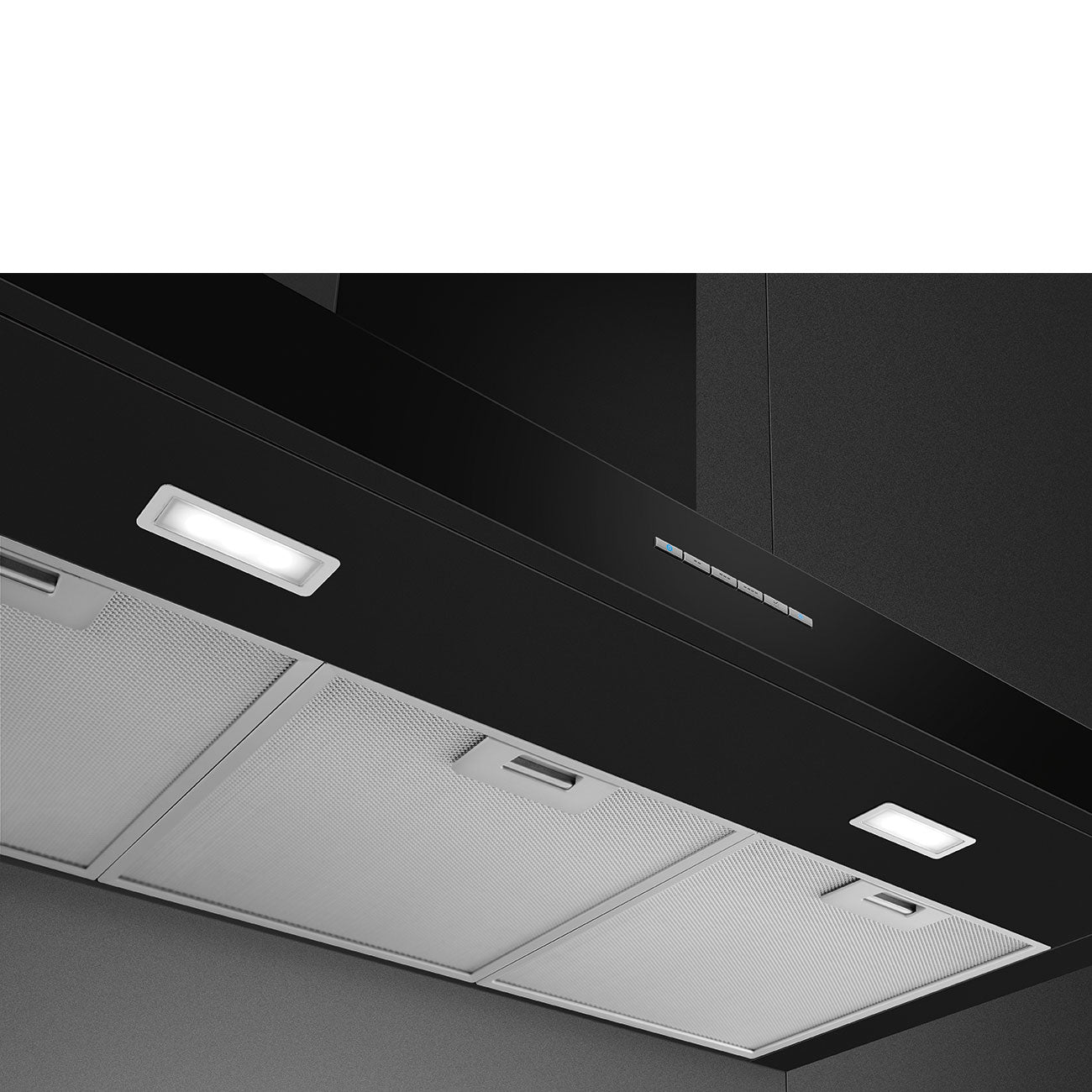Smeg 90cm Black Canopy Rangehood KBTAU900NE