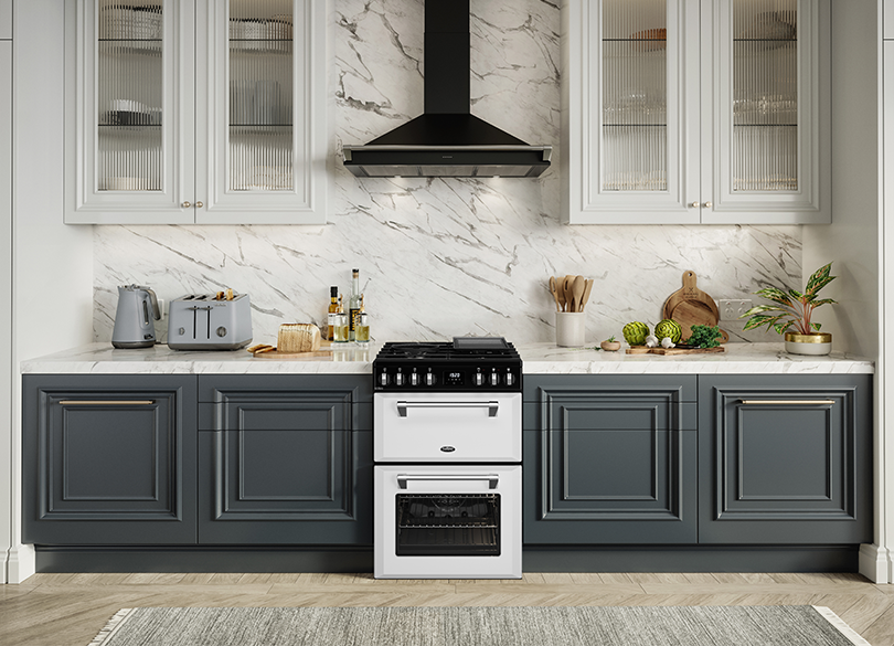 Belling Mini Richmond 60cm Dual Fuel Cooker White BMR60DODFW