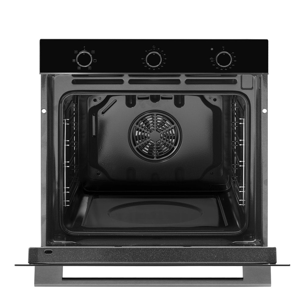 Omega 60cm 6 Function Oven, Midnight OBO606M- Complete Installation Package