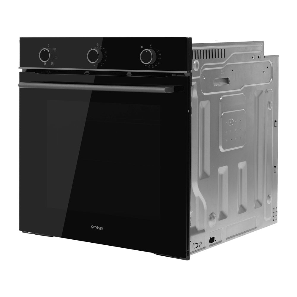 Omega 60cm 6 Function Oven, Midnight OBO606M- Complete Installation Package