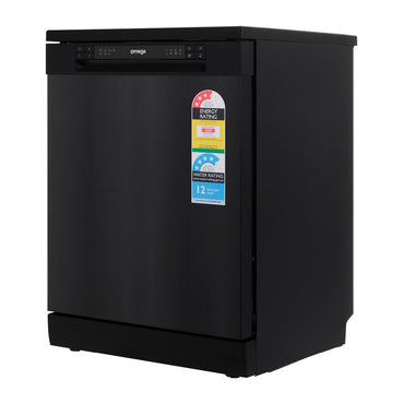 Omega Freestanding Dishwasher Black Stainless Steel ODWF6014BX