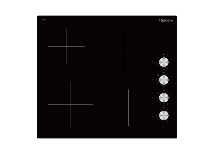Technika 60cm Ceramic Cooktop (Knob Controls) TGGCM64-5