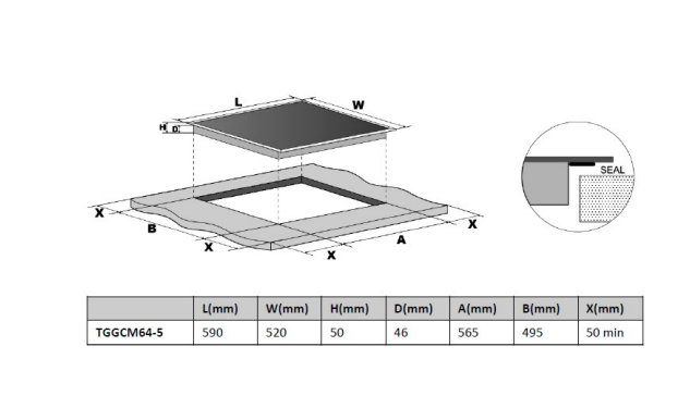 Technika 60cm Ceramic Cooktop (Knob Controls) TGGCM64-5