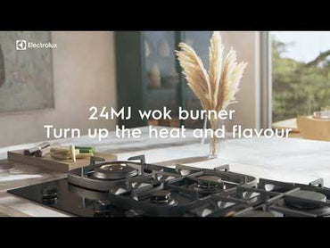 Electrolux 90cm Black Ceramic Glass Gas Cooktop EHG955BE