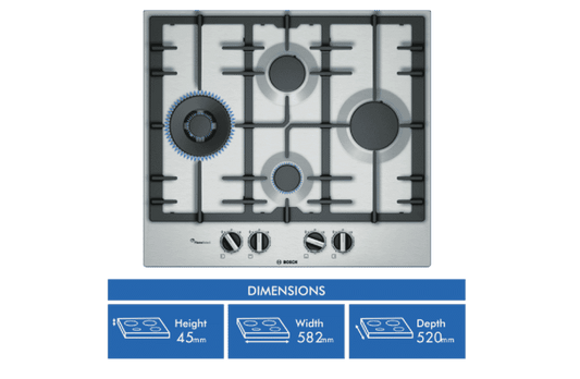 Bosch Series 6 60cm Gas Cooktop PCI6A5B90A