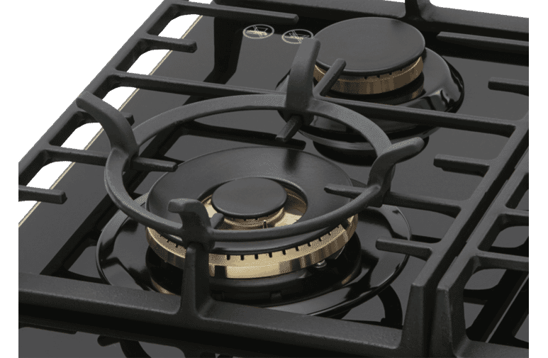 Technika 90cm Gas on Glass Black Cooktop TGC9GLBK