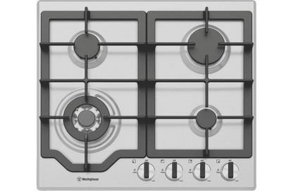 Westinghouse 60cm Gas Cooktop - Stainless Steel WHG644SC