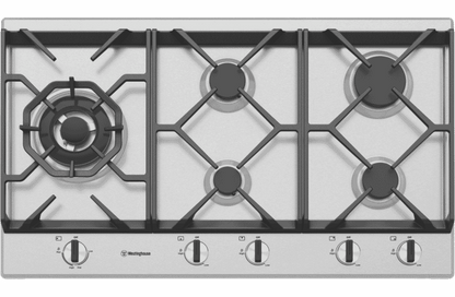 Westinghouse 90cm S/S Gas Cooktop WHG958SC