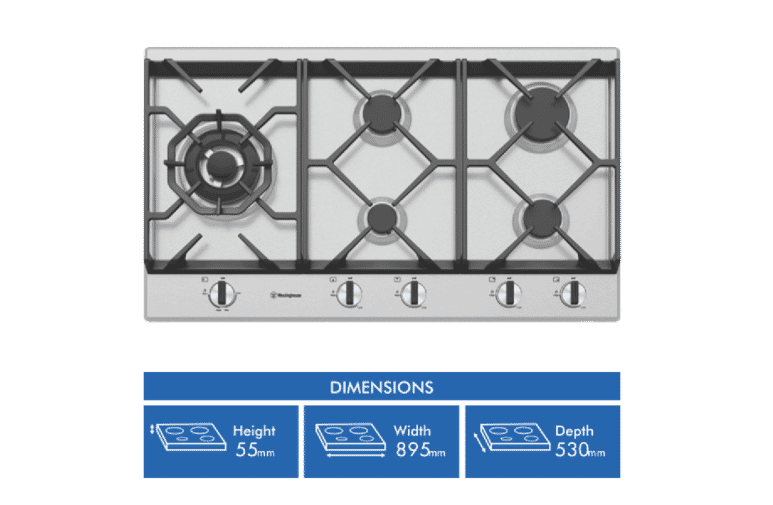 Westinghouse 90cm S/S Gas Cooktop WHG958SC