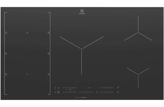 Electrolux 90cm UltimateTaste 700 7 zone Flexibridge induction cooktop EHI977BE
