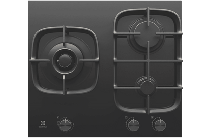 Electrolux 60cm Black Ceramic Glass Gas Cooktop EHG635BE