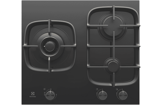 Electrolux 60cm Black Ceramic Glass Gas Cooktop EHG635BE