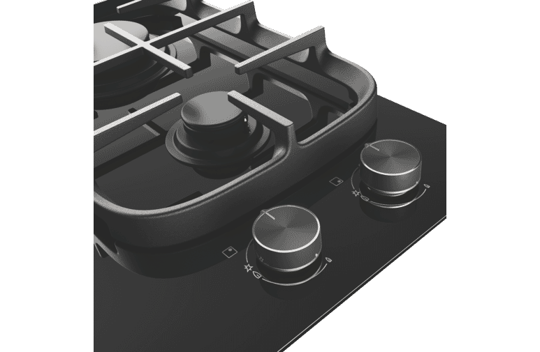 Electrolux 60cm Black Ceramic Glass Gas Cooktop EHG635BE