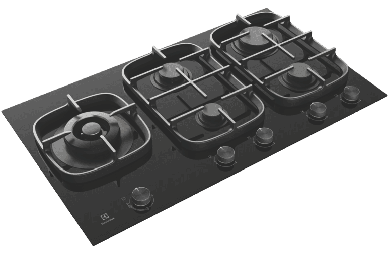 Electrolux 90cm Black Ceramic Glass Gas Cooktop EHG955BE