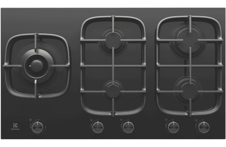 Electrolux 90cm Black Ceramic Glass Gas Cooktop EHG955BE
