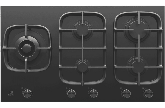 Electrolux 90cm Black Ceramic Glass Gas Cooktop EHG955BE