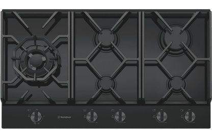Westinghouse 90cm Gas on Glass Cooktop WHG959BD
