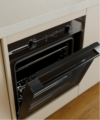 Haier 60cm 500 Series Built in Oven 12 Function, Self Cleaning, Air Fry, Steam Assist HWO60S12EPB5