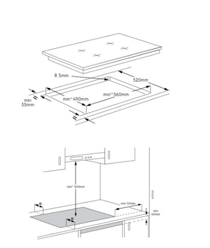 Electrolux 60cm 4 zone induction cooktop EHI645BF