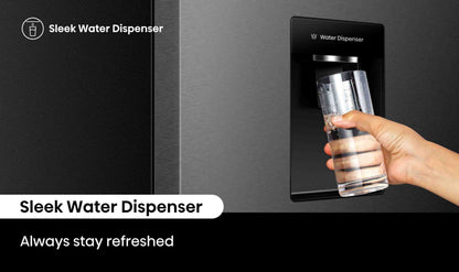 Hisense 500L Bottom Mount Refrigerator Dark Steel HRBM500TBW