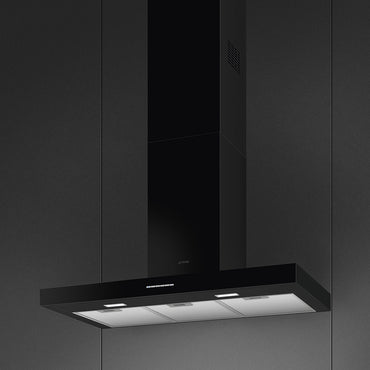 Smeg 90cm Black Canopy Rangehood KBTAU900NE