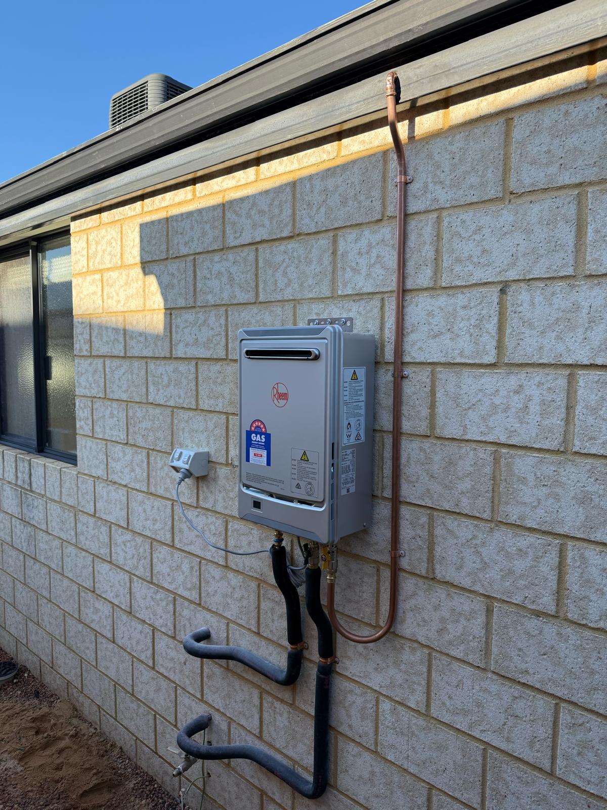 Rheem 26 litre instant hot water system installed 